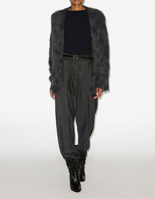 Fuzzy Mohair-Mix Cardigan Mylene