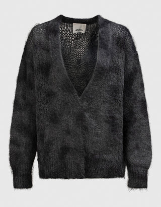 Fuzzy Mohair-Mix Cardigan Mylene