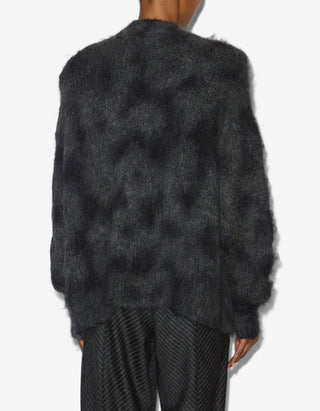 Fuzzy Mohair-Mix Cardigan Mylene