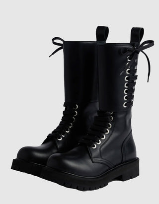 Leder-Stiefel Botte mit Schnürung