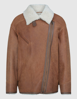 Lammleder-Shearling-Jacke Adelina