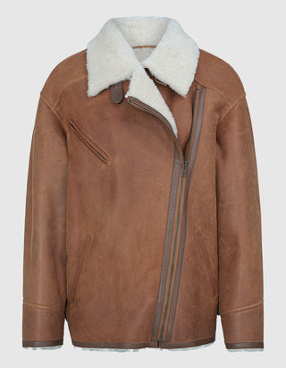 Lammleder-Shearling-Jacke Adelina