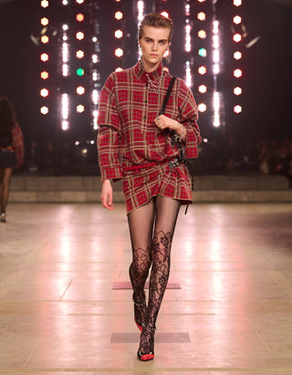 Hemdblusen Mini-Kleid Blandia mit Tartanmuster