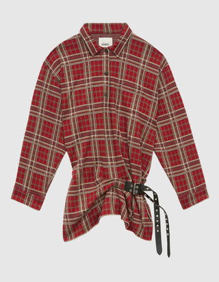 Hemdblusen Mini-Kleid Blandia mit Tartanmuster