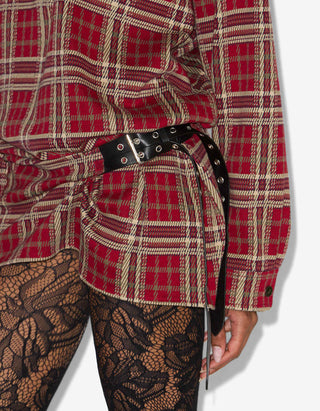 Hemdblusen Mini-Kleid Blandia mit Tartanmuster