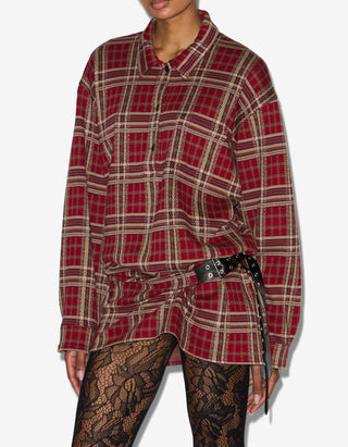 Hemdblusen Mini-Kleid Blandia mit Tartanmuster