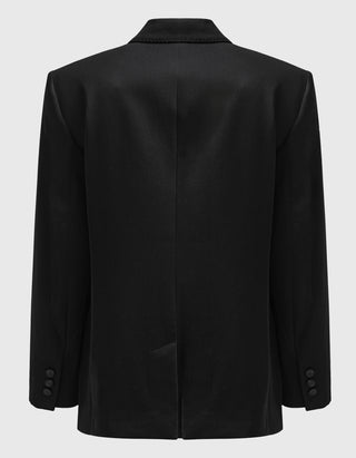 Doppelreihiger Woll-Blazer Lilya mit Satin-Details