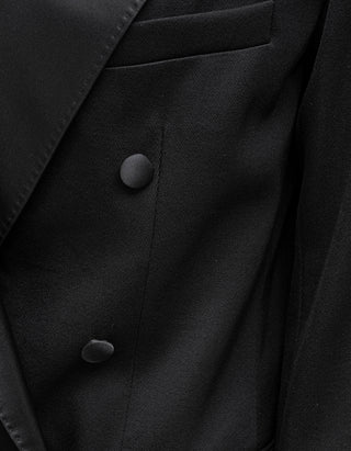 Doppelreihiger Woll-Blazer Lilya mit Satin-Details