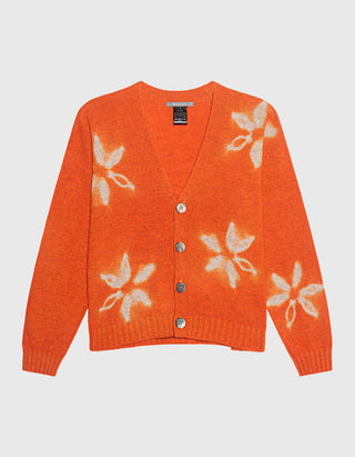 Gemusterter Kaschmir-Cardigan Seamless Short