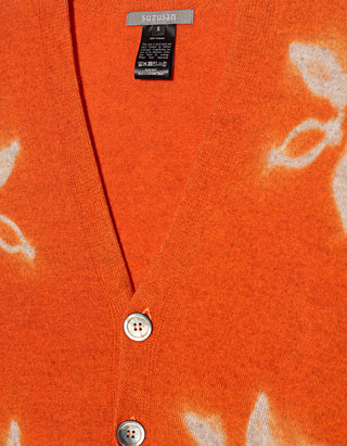 Gemusterter Kaschmir-Cardigan Seamless Short