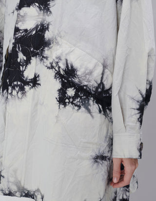 Oversize Nylon-Mantel mit Kapuze