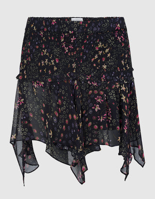Gemusterter Mini-Chiffon-Rock Fiala