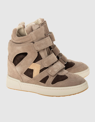 Keilabsatz-Sneaker IM3 aus Veloursleder