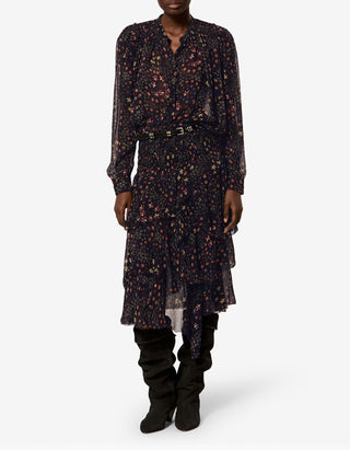 Gemusterte Chiffon-Bluse Florine