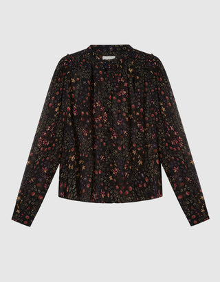 Gemusterte Chiffon-Bluse Florine