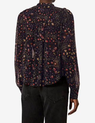 Gemusterte Chiffon-Bluse Florine