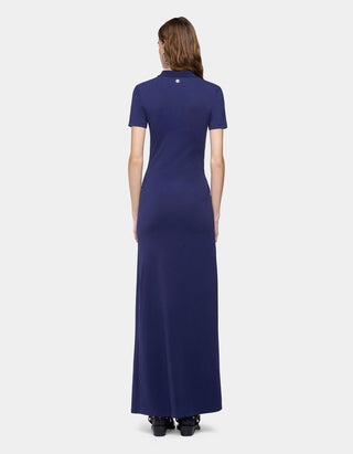 Maxi-Kleid mit Polokragen und Cut-Out