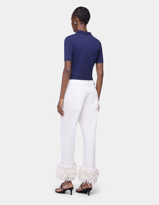 Cropped Polo-Shirt mit Ringdetail