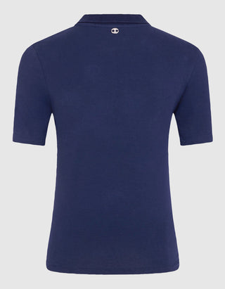 Cropped Polo-Shirt mit Ringdetail
