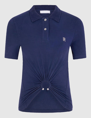 Cropped Polo-Shirt mit Ringdetail