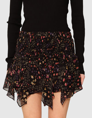 Gemusterter Mini-Chiffon-Rock Fiala