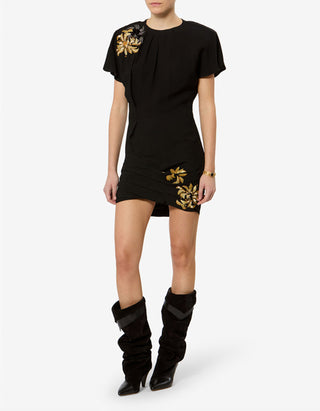 Besticktes Mini-Kleid Sakia