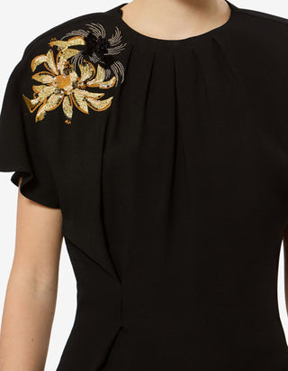 Besticktes Mini-Kleid Sakia
