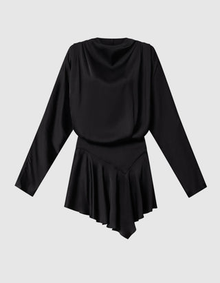 Midi Seiden-Kleid Nesrine mit Perlen-Verzierung