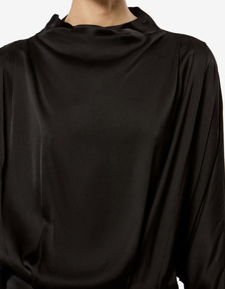 Midi Seiden-Kleid Nesrine mit Perlen-Verzierung