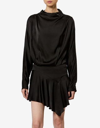 Midi Seiden-Kleid Nesrine mit Perlen-Verzierung