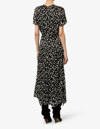 Gemustertes Seiden-Mix-Kleid