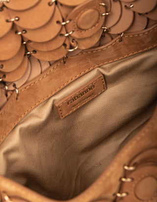 Veloursleder-Tasche mit Metall-Details