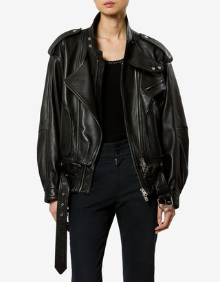 Lammleder-Jacke Farza im Biker Style