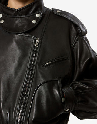 Lammleder-Jacke Farza im Biker Style