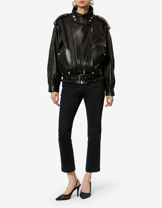 Lammleder-Jacke Farza im Biker Style