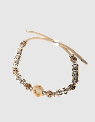 Armband Janis mit Perlen und Lederdetails