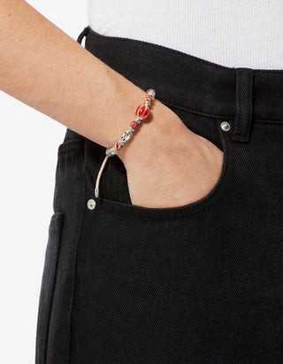 Armband Janis mit Perlen und Lederdetails