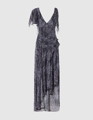 Asymmetrisches Seiden-Kleid Tylena