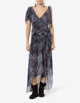 Asymmetrisches Seiden-Kleid Tylena