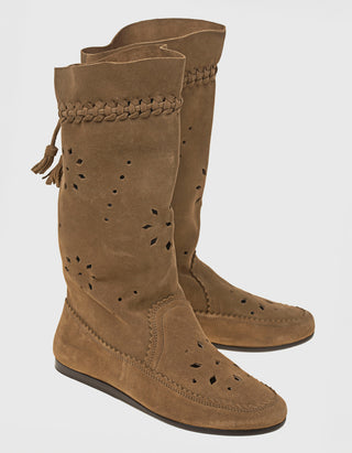 Veloursleder-Boots Welky mit Quasten