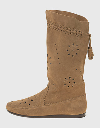 Veloursleder-Boots Welky mit Quasten