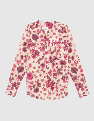 Gemusterte Seiden-Stretch Bluse Rusak