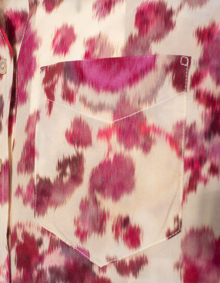 Gemusterte Seiden-Stretch Bluse Rusak