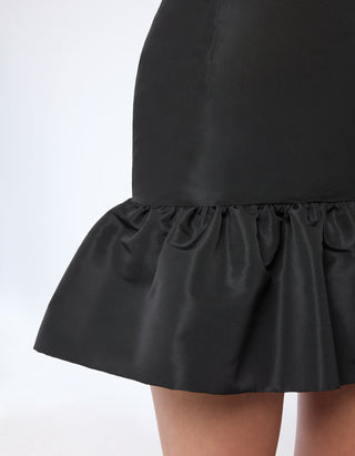 High-Waist Mini-Peplum Rock