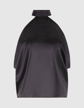 Seiden-Neckholder-Top mit Rückenausschnitt