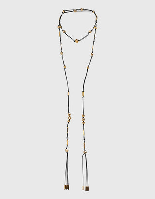 Halskette Scarf mit Messing-Details