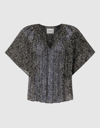 Bedruckte Chiffon-Bluse Neslya