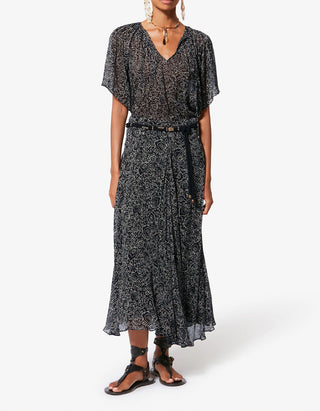 Bedruckte Chiffon-Bluse Neslya