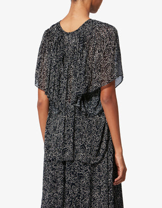 Bedruckte Chiffon-Bluse Neslya