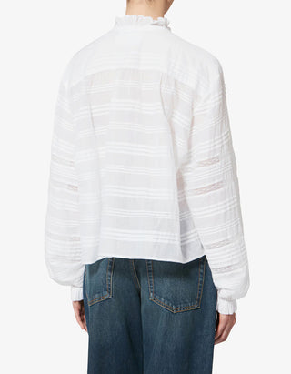 Bestickte Bluse Peline mit Rüschen